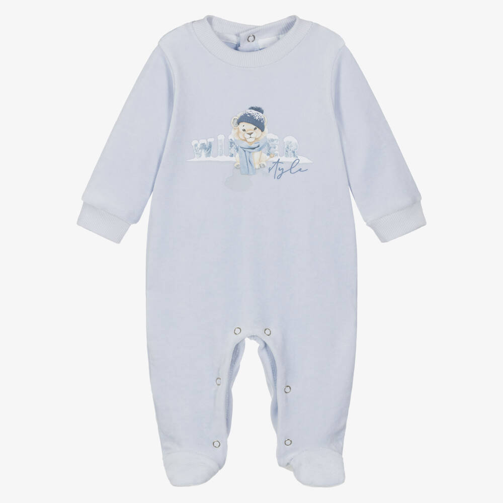 Lapin House-Boys Velour Lion Babygrow | Childrensalon Outlet