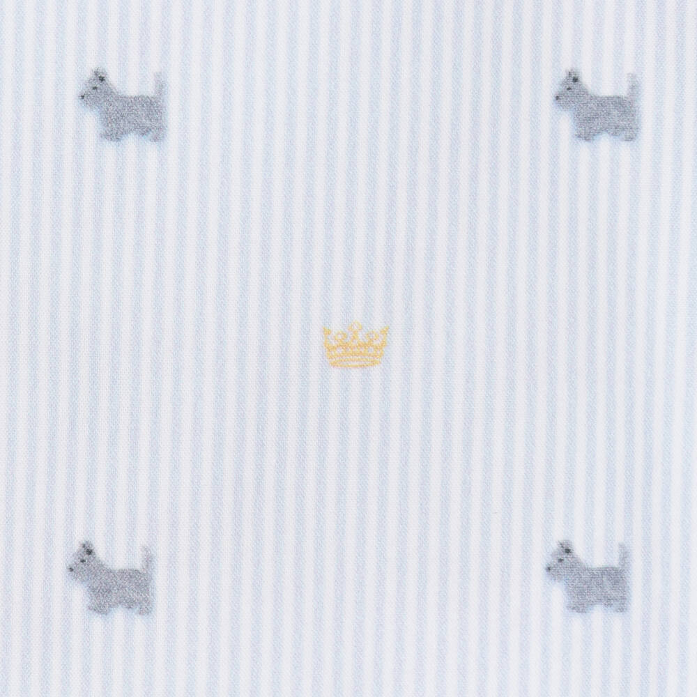 Lapin House-Boys White & Blue Stripe Shirt | Childrensalon Outlet