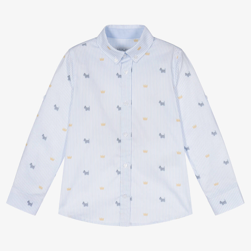 Lapin House - Chemise rayée bleue et blanche Garçon | Childrensalon