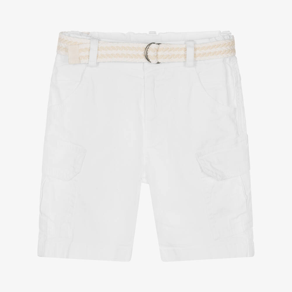 Lapin House - Short cargo blanc en coton garçon | Childrensalon