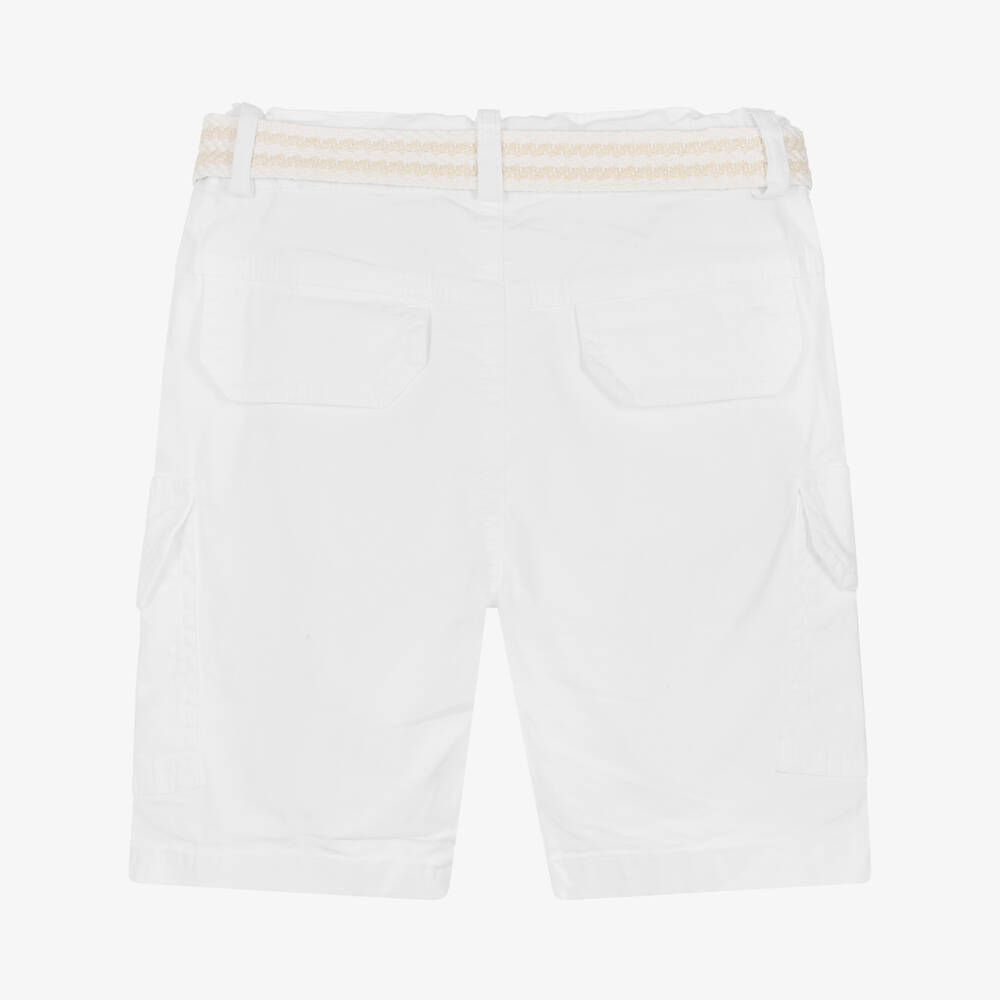 Boys white cargo shorts online