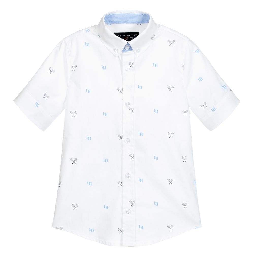 Lapin House - Boys White Cotton Shirt | Childrensalon