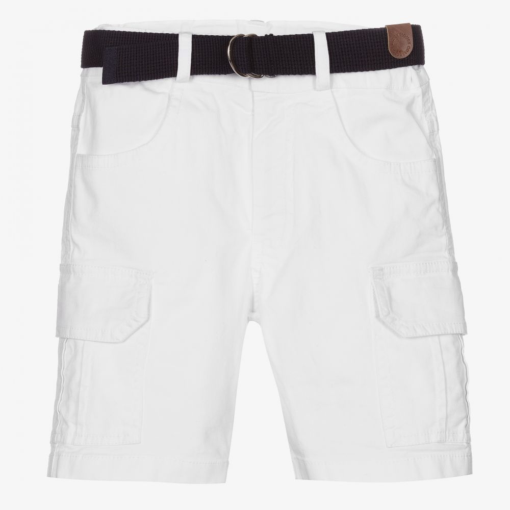 Lapin House - Boys White Cotton Shorts  | Childrensalon
