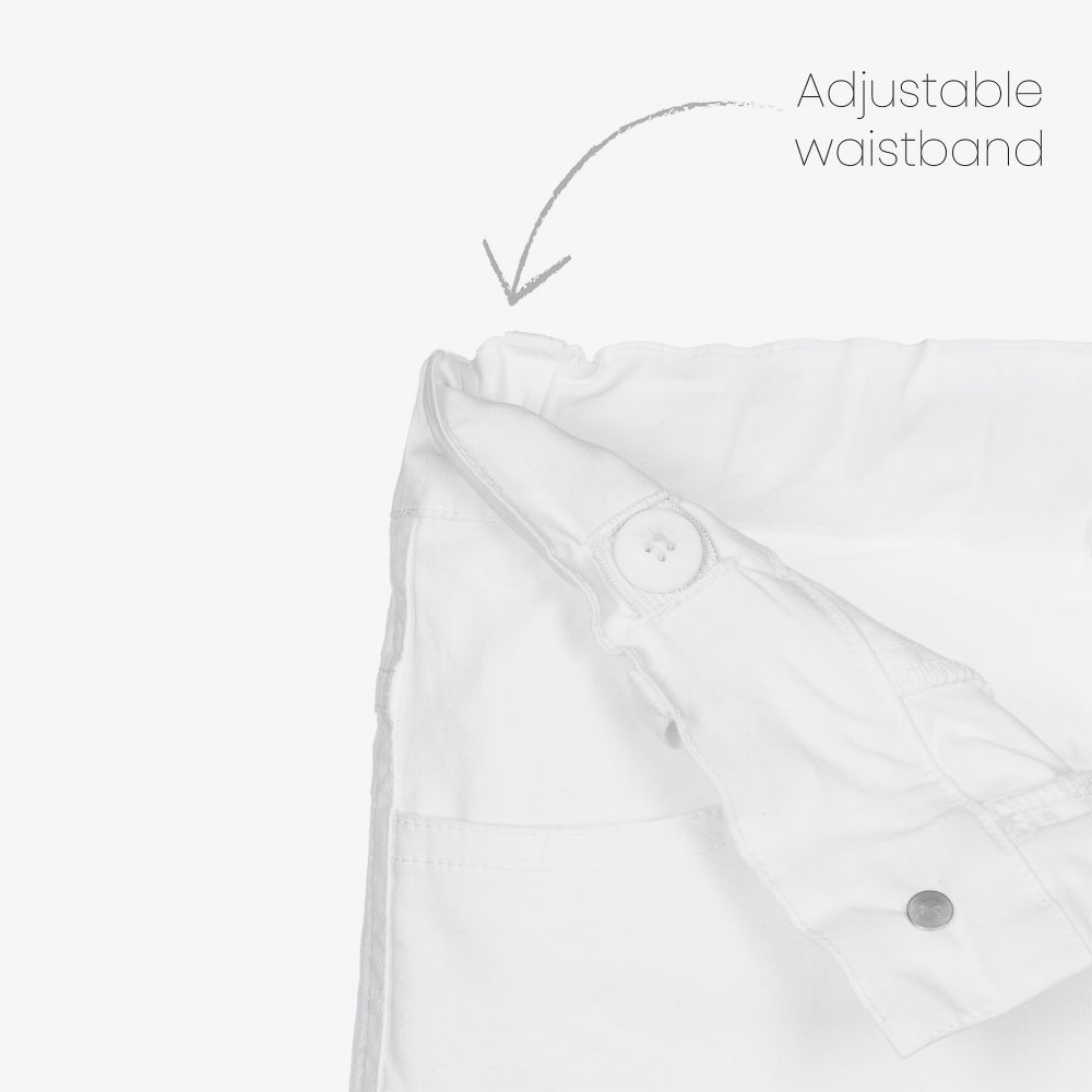 Lapin House-Boys White Cotton Shorts  | Childrensalon Outlet