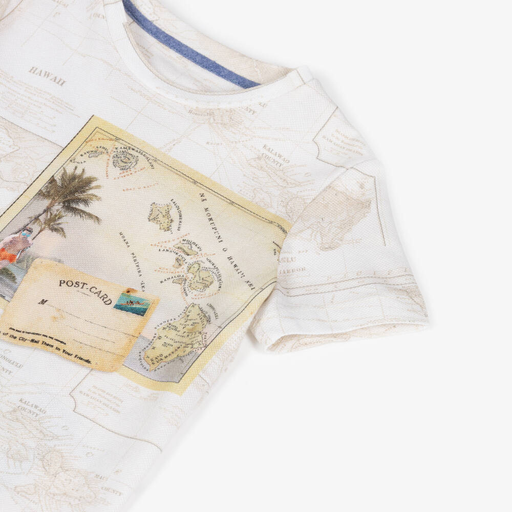 Lapin House-Комплект Белая Футболка и Шорты для Мальчиков Исследователь | Childrensalon Outlet