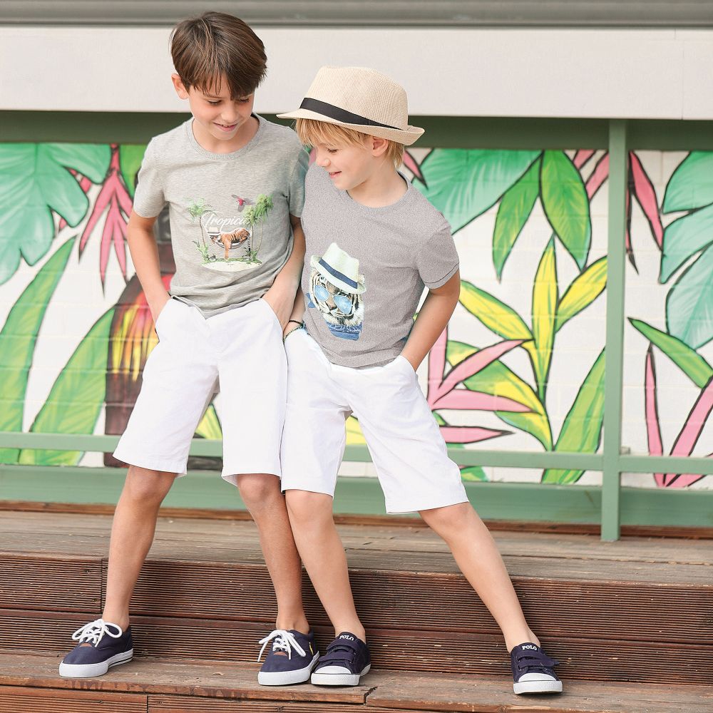 Lapin House Boys White Linen Shorts Childrensalon Outlet