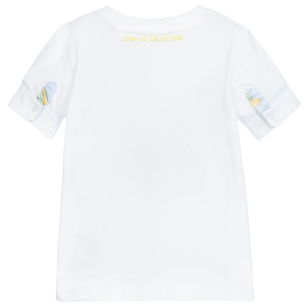 Lapin House-Boys White Parrot T-Shirt | Childrensalon Outlet