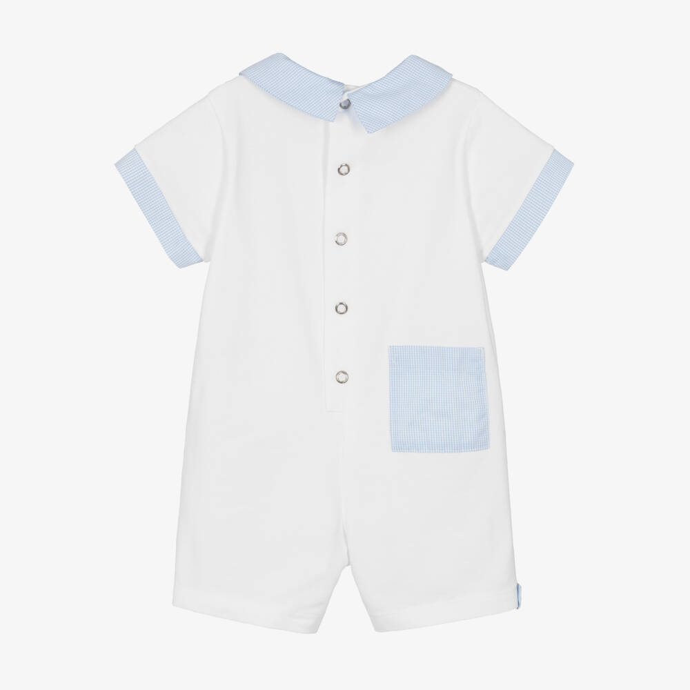 Lapin House-Boys White Safari Cotton Romper | Childrensalon Outlet