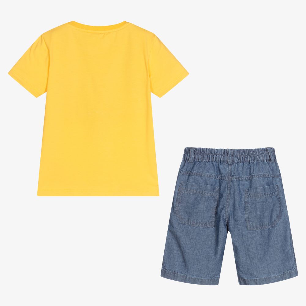 Lapin House-Boys Yellow & Blue Shorts Set | Childrensalon Outlet