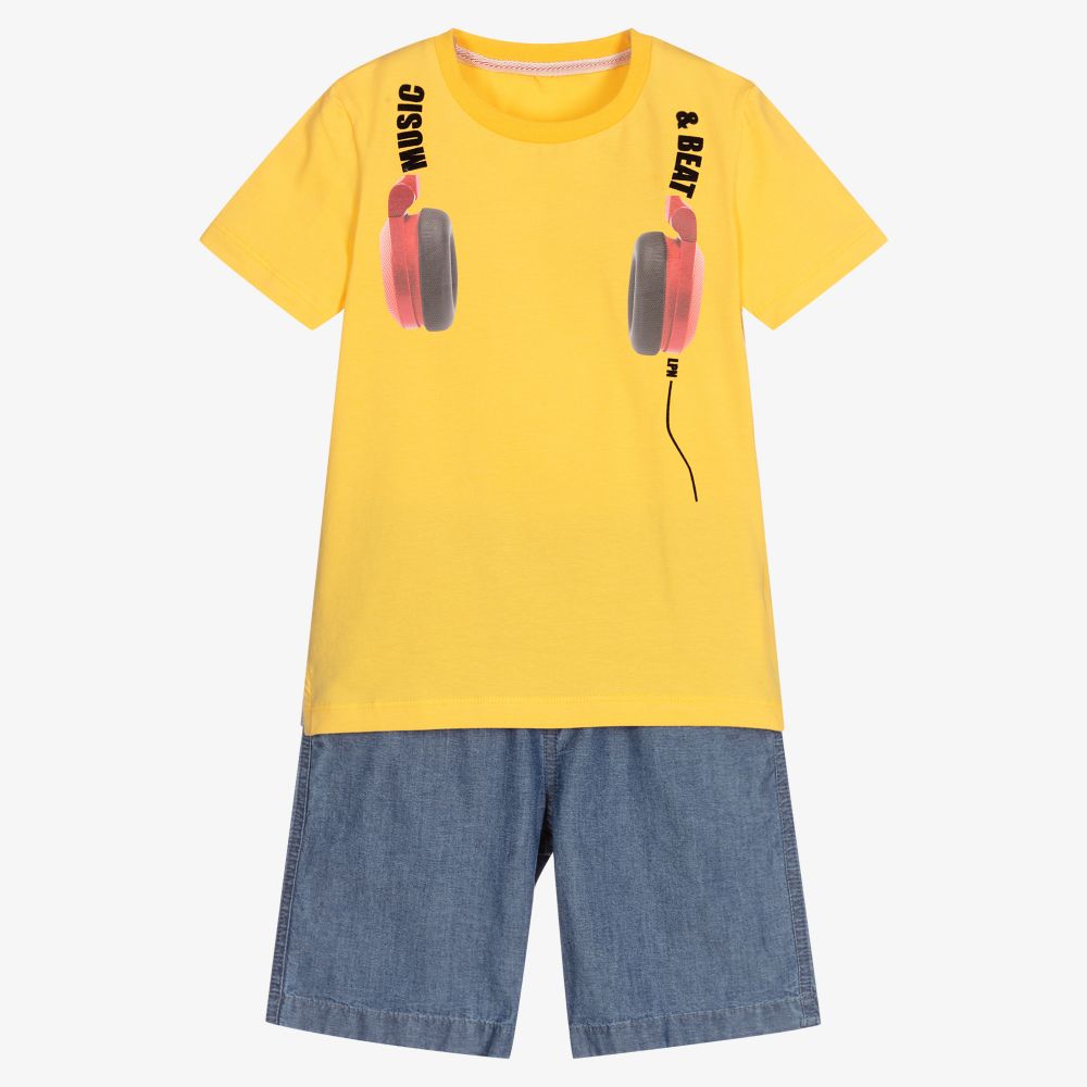 Lapin House - Желтая футболка и синие шорты для мальчиков | Childrensalon