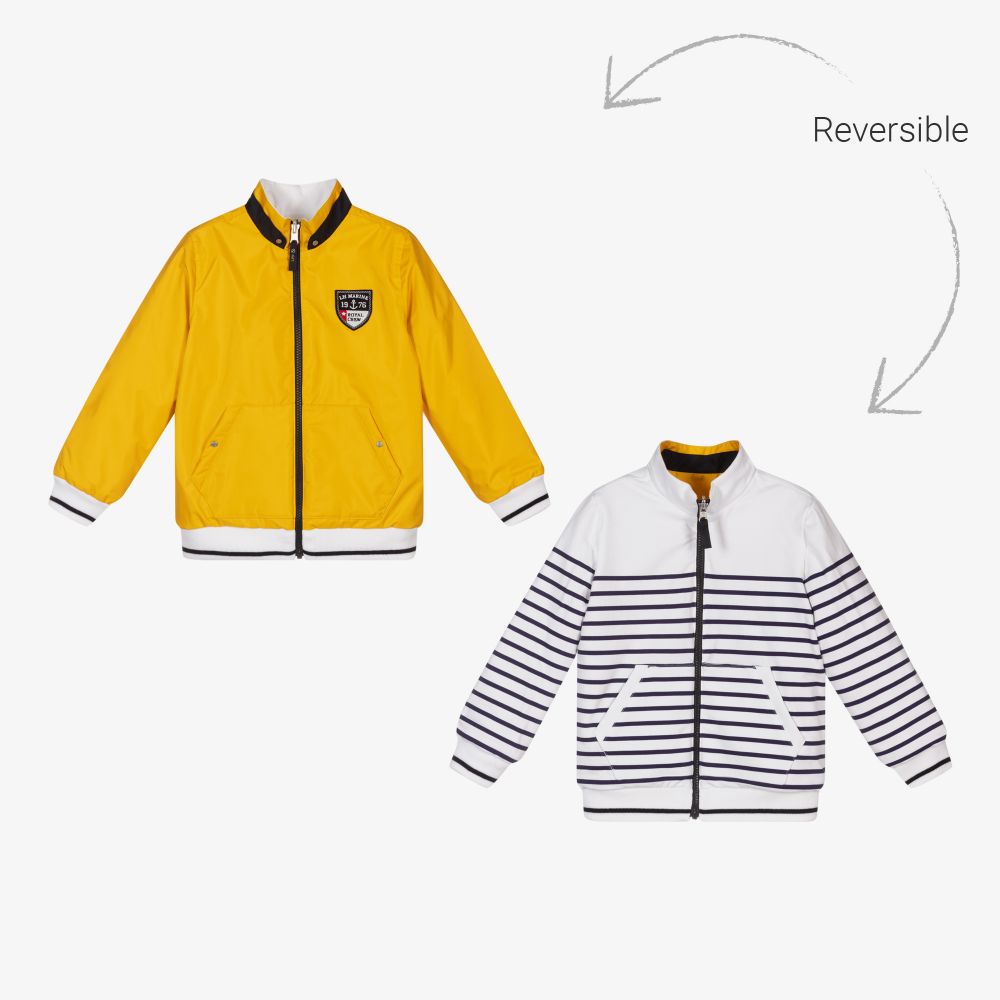 Lapin House-Boys Yellow Reversible Jacket  | Childrensalon Outlet
