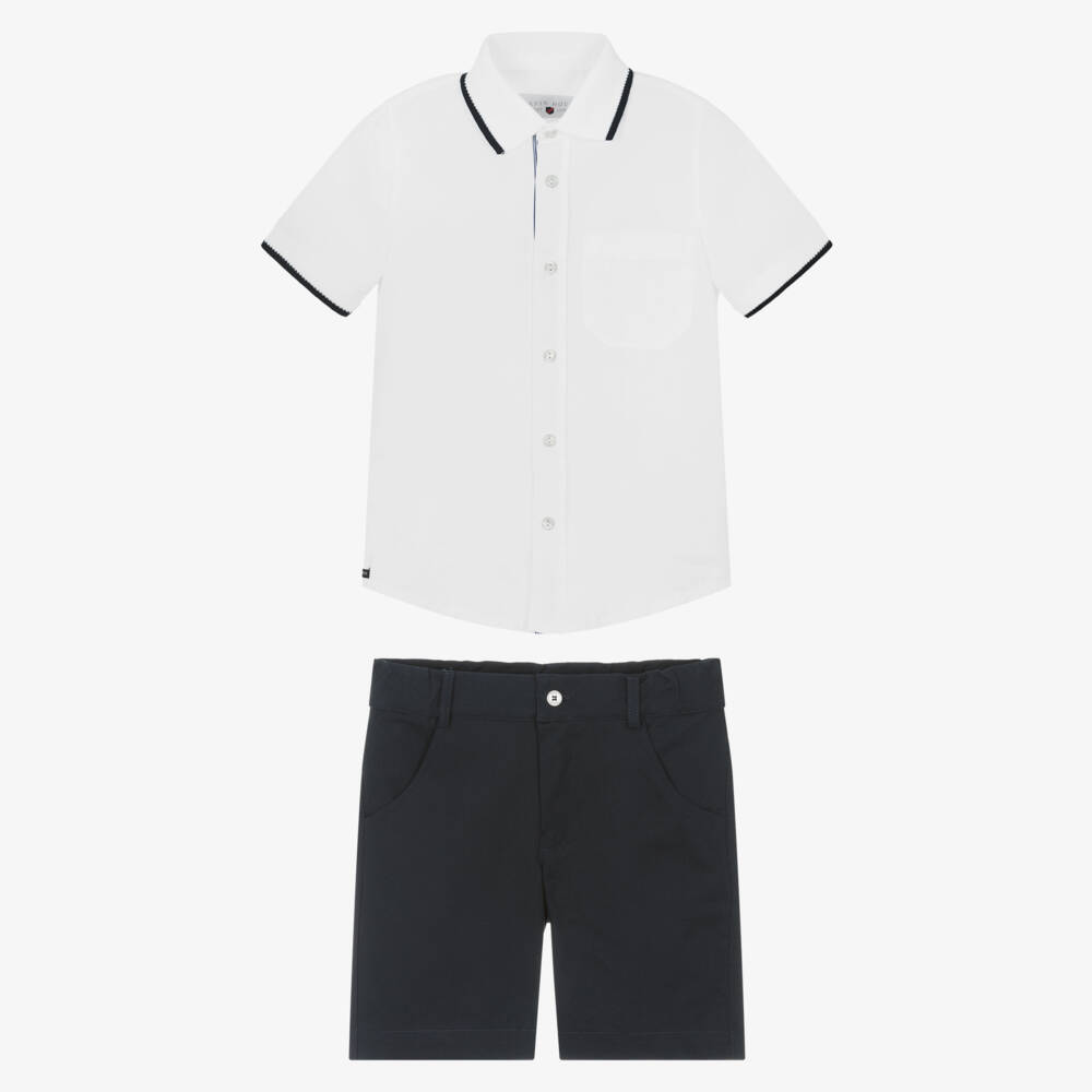 Lapin House-Classic Boys Navy & White Ensemble | Childrensalon Outlet