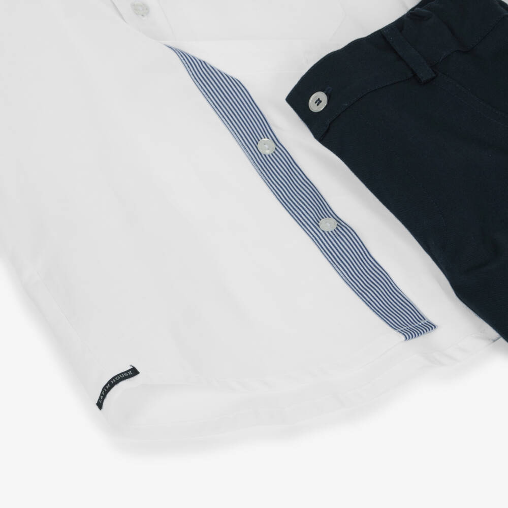 Lapin House-Classic Boys Navy & White Ensemble | Childrensalon Outlet