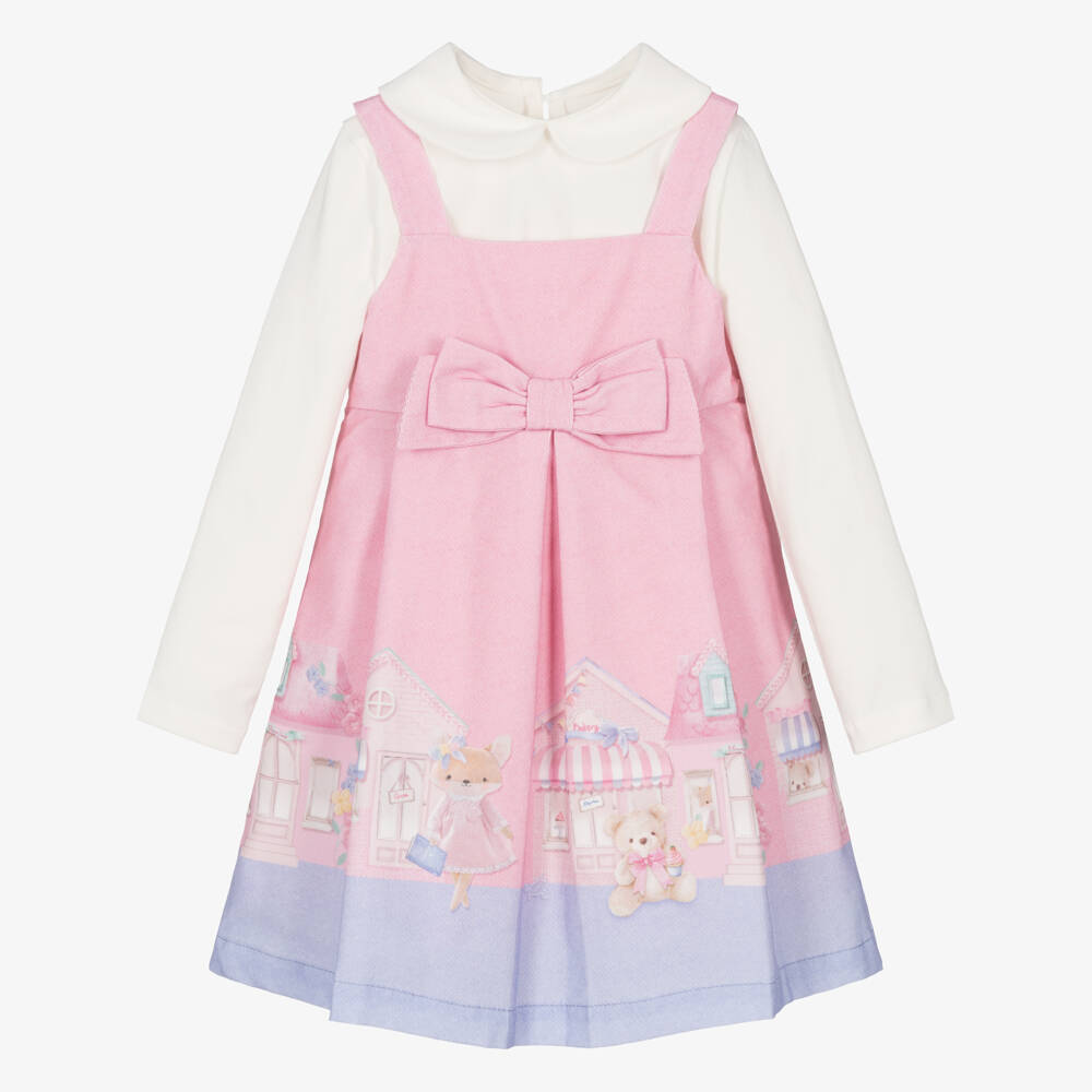 Lapin House-Exclusive Pinafore Dress & Blouse Set | Childrensalon Outlet