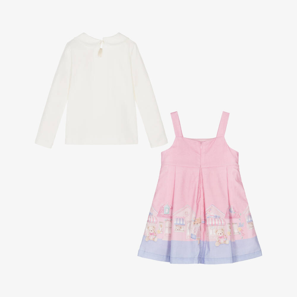 Lapin House-Exclusive Pinafore Dress & Blouse Set | Childrensalon Outlet