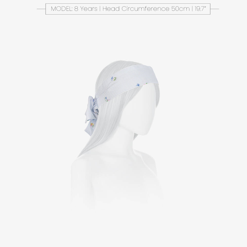 Lapin House-Girls Aqua Cotton Stripe Hairband | Childrensalon Outlet