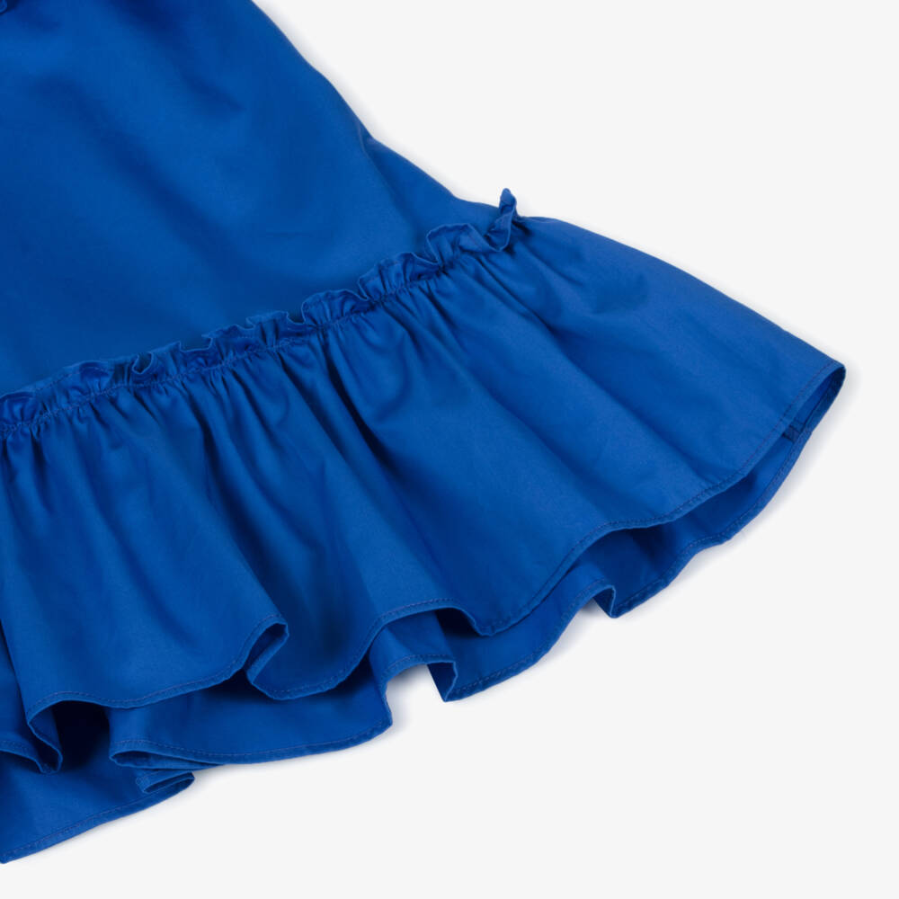 Lapin House-Girls Azure Ruffle Accent Dress | Childrensalon Outlet