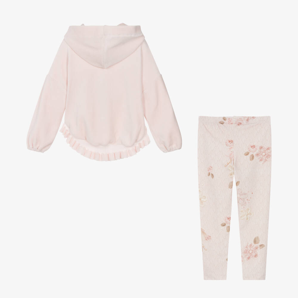 Lapin House-Girls Ballet-Themed Pink Leggings Ensemble | Childrensalon Outlet