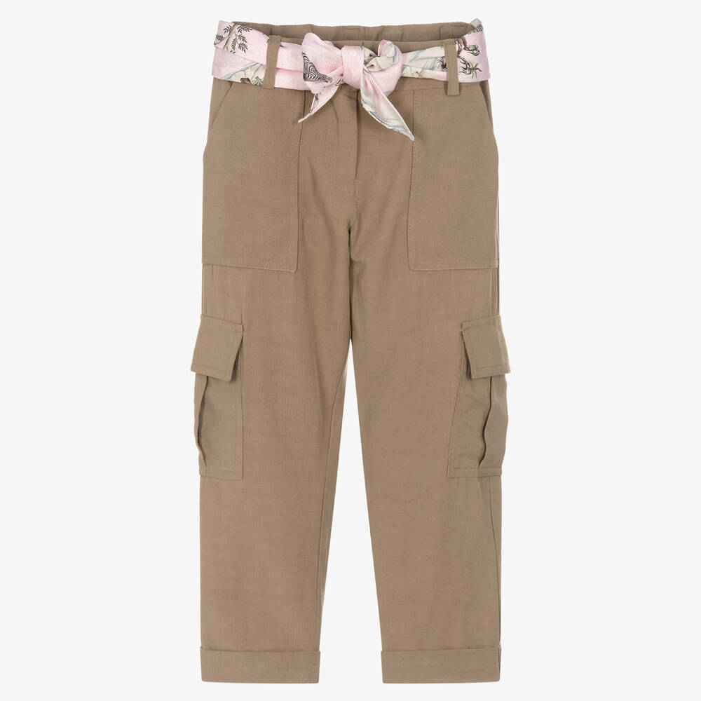Lapin House - Girls Beige Utility Style Trousers | Childrensalon