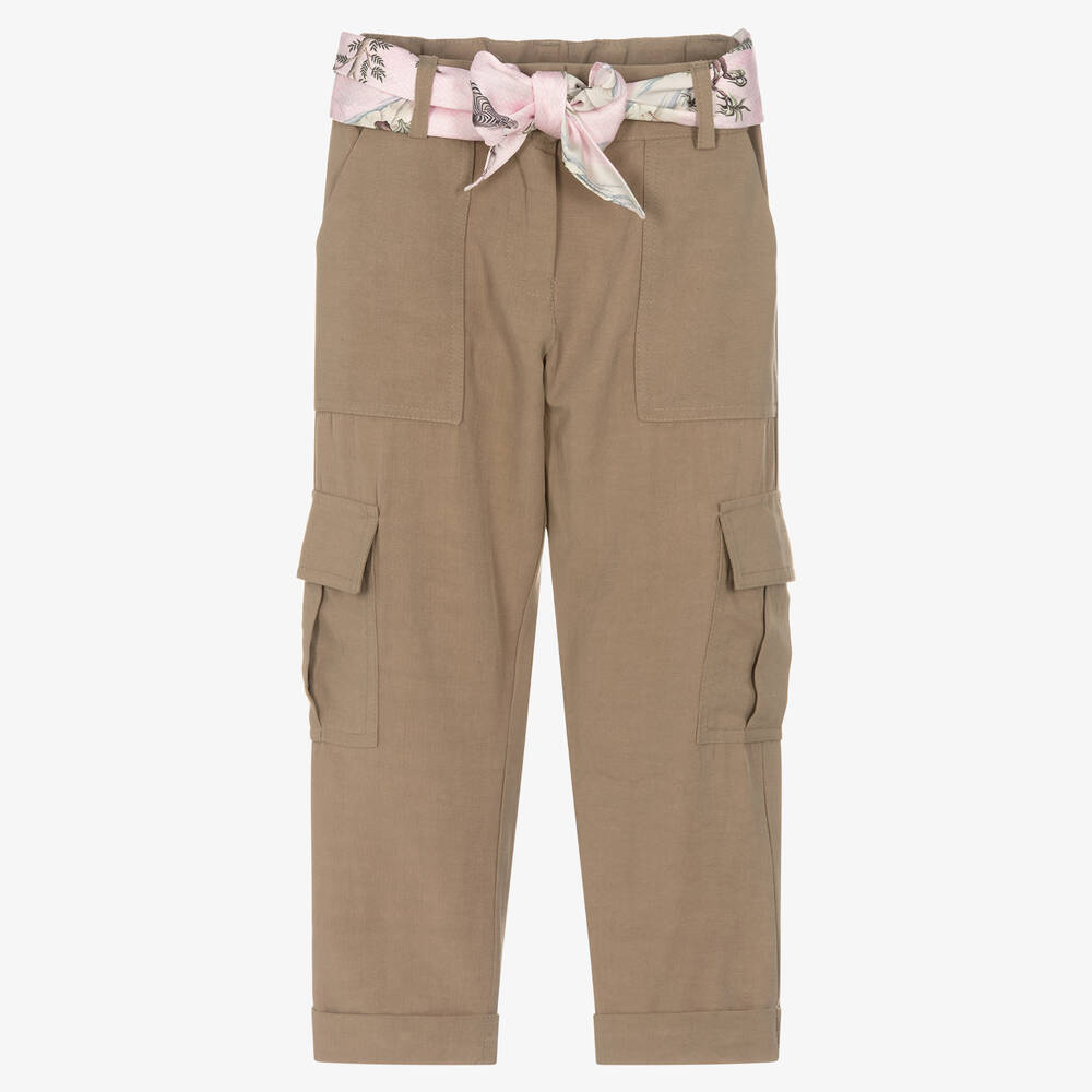 Lapin House - Pantalon beige utility fille | Childrensalon