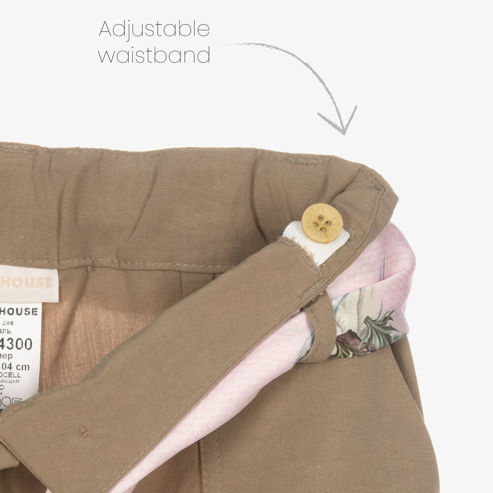 Lapin House-Бежевые брюки с карманами | Childrensalon Outlet