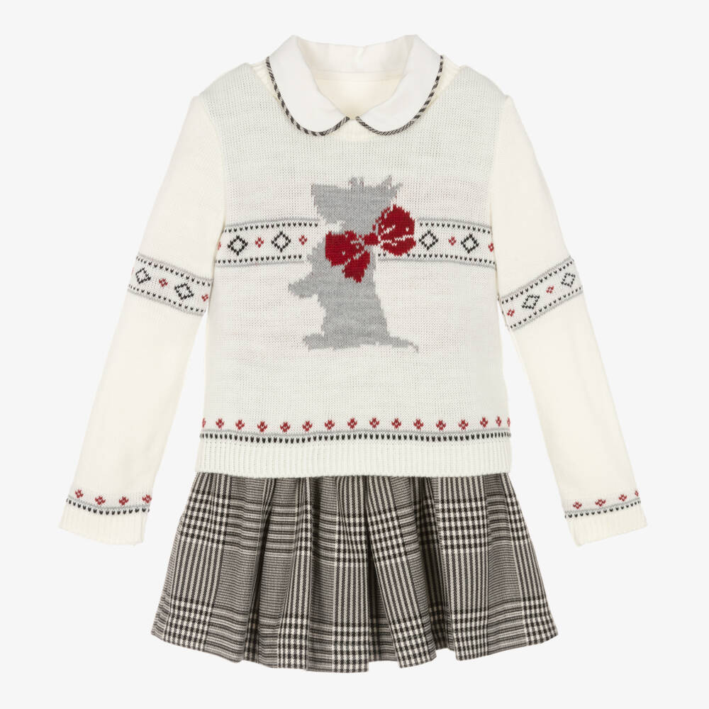 Lapin House-Girls Black & Ivory Dress Ensemble | Childrensalon Outlet