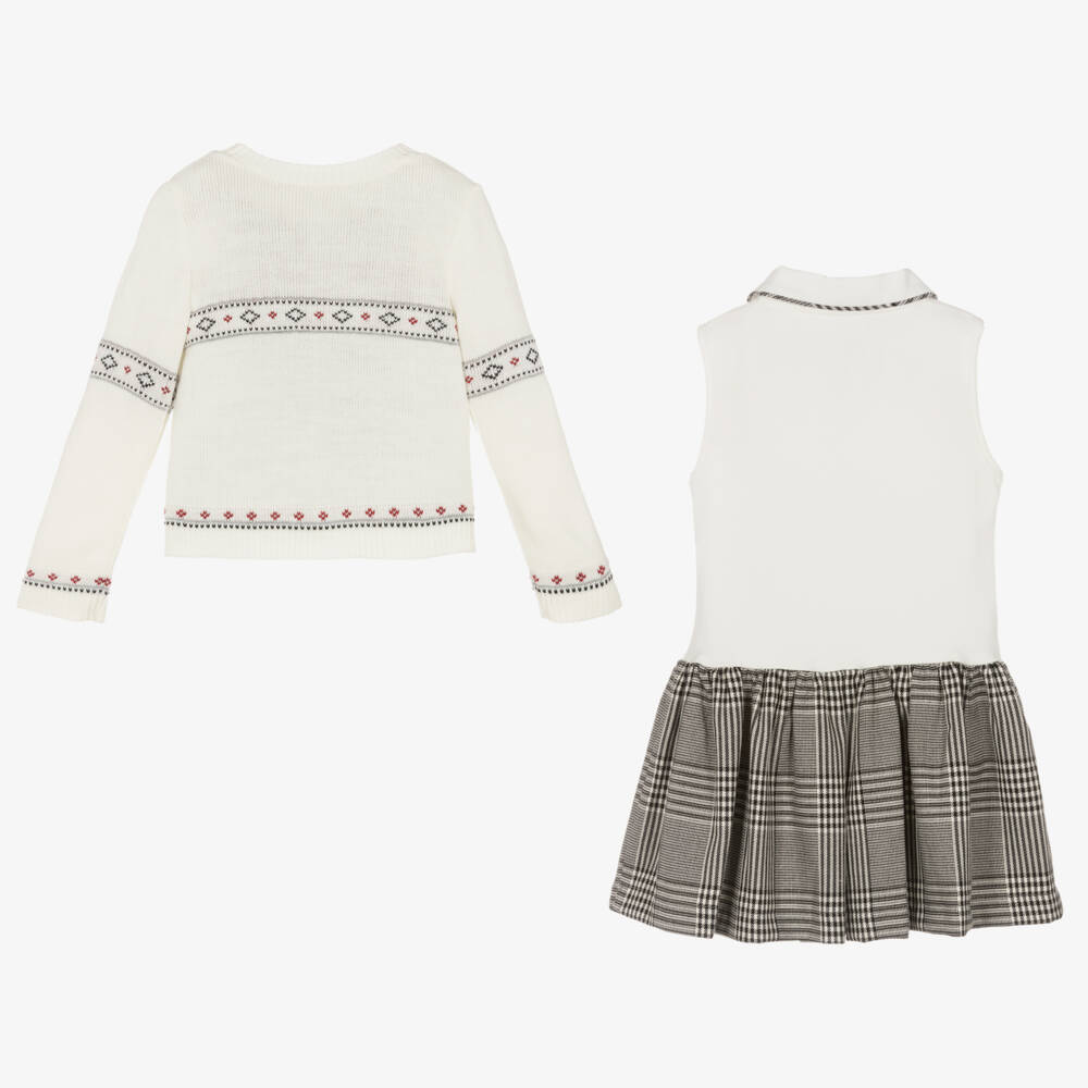 Lapin House-Girls Black & Ivory Dress Ensemble | Childrensalon Outlet