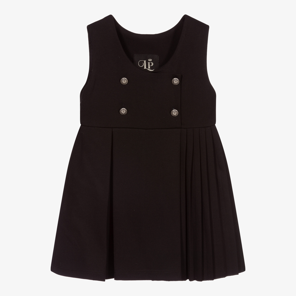 Lapin House - Girls Black Pinafore Dress | Childrensalon