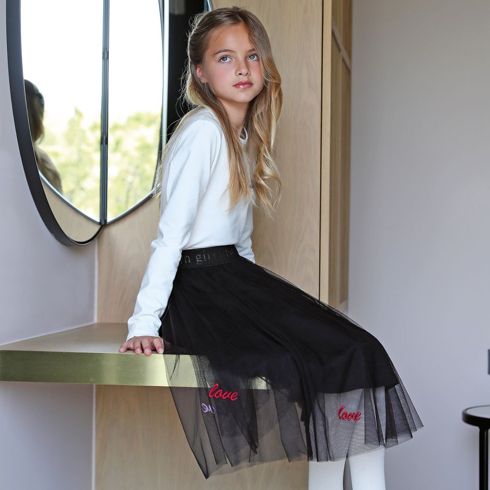 Lapin House Girls Black Tulle Skirt Childrensalon Outlet