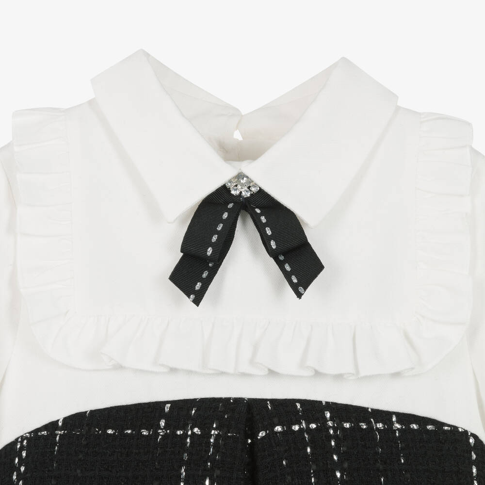 Lapin House-Girls Black Tweed Shirt Dress | Childrensalon Outlet