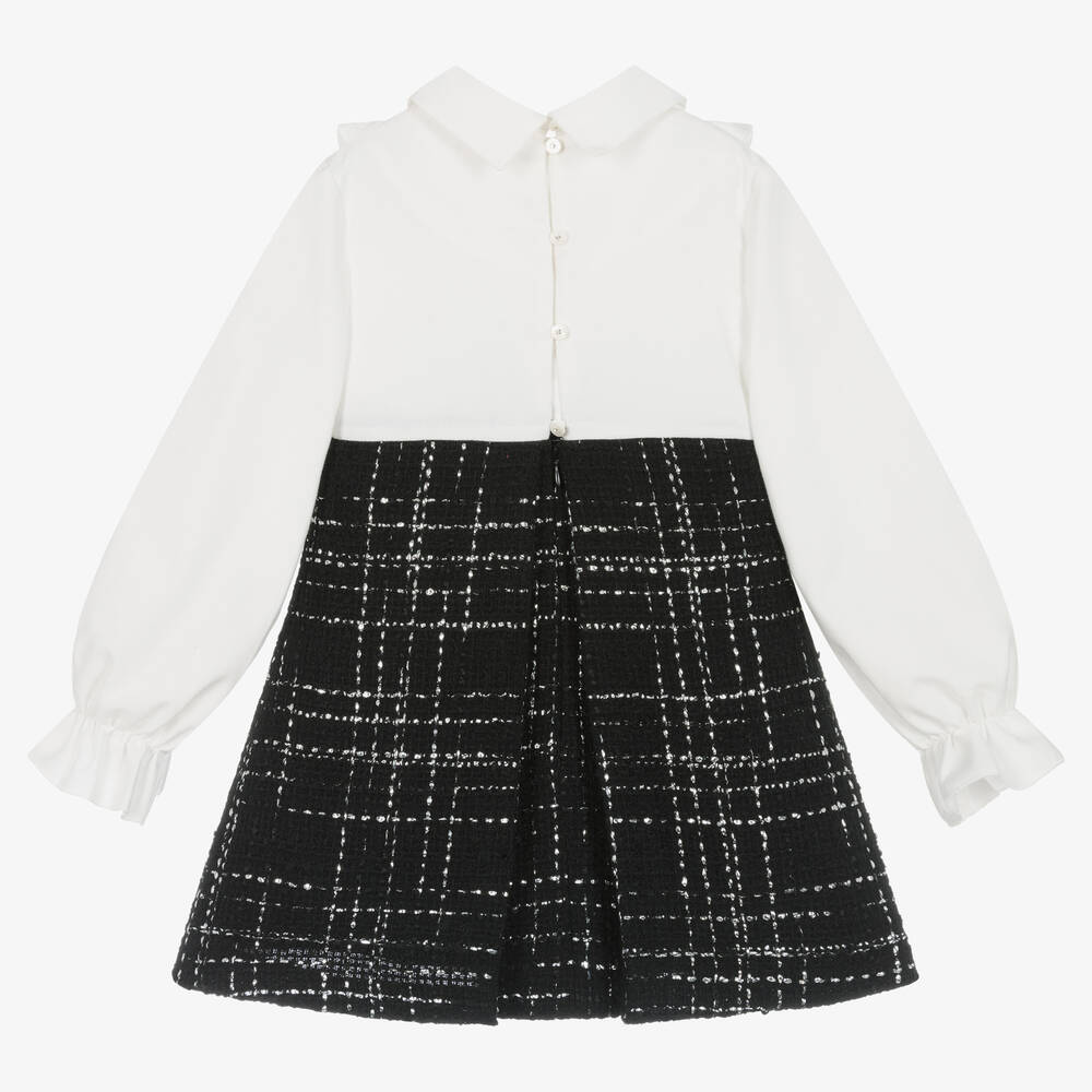 Lapin House-Girls Black Tweed Shirt Dress | Childrensalon Outlet