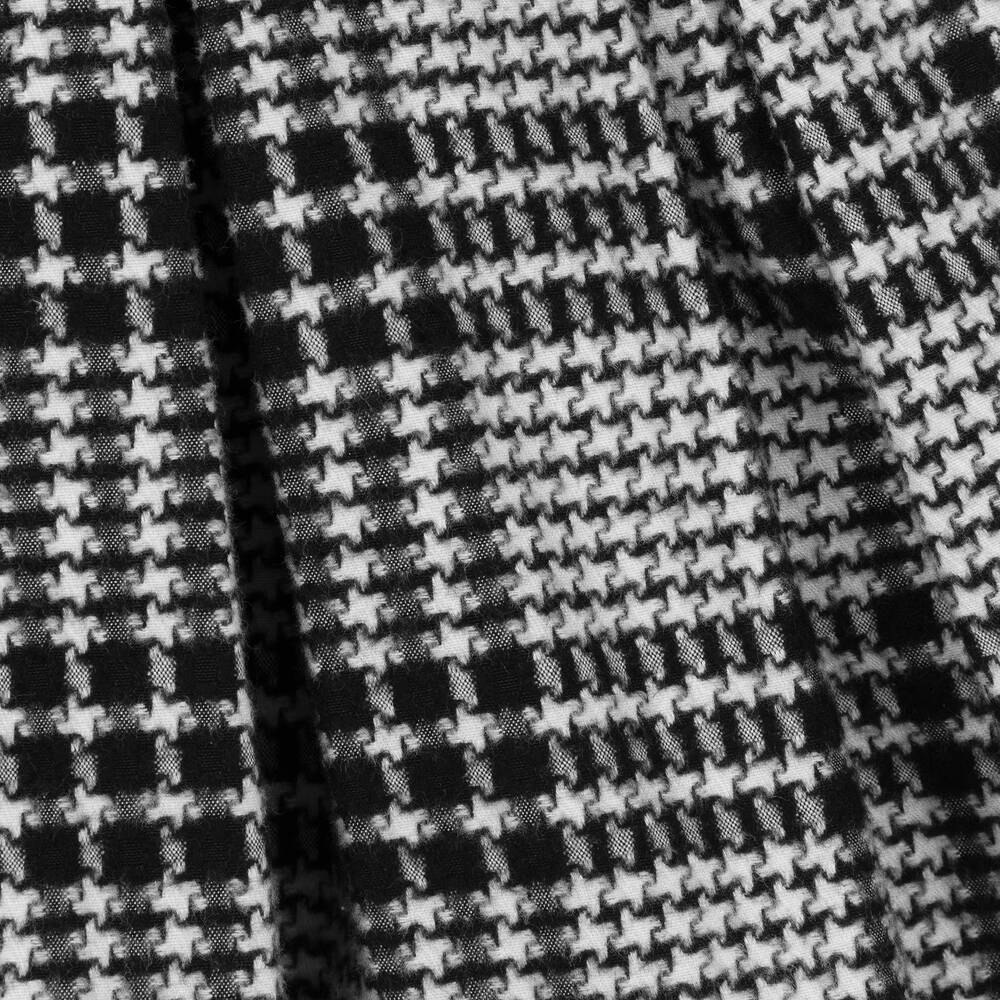 Girls black and white checkered dress deals