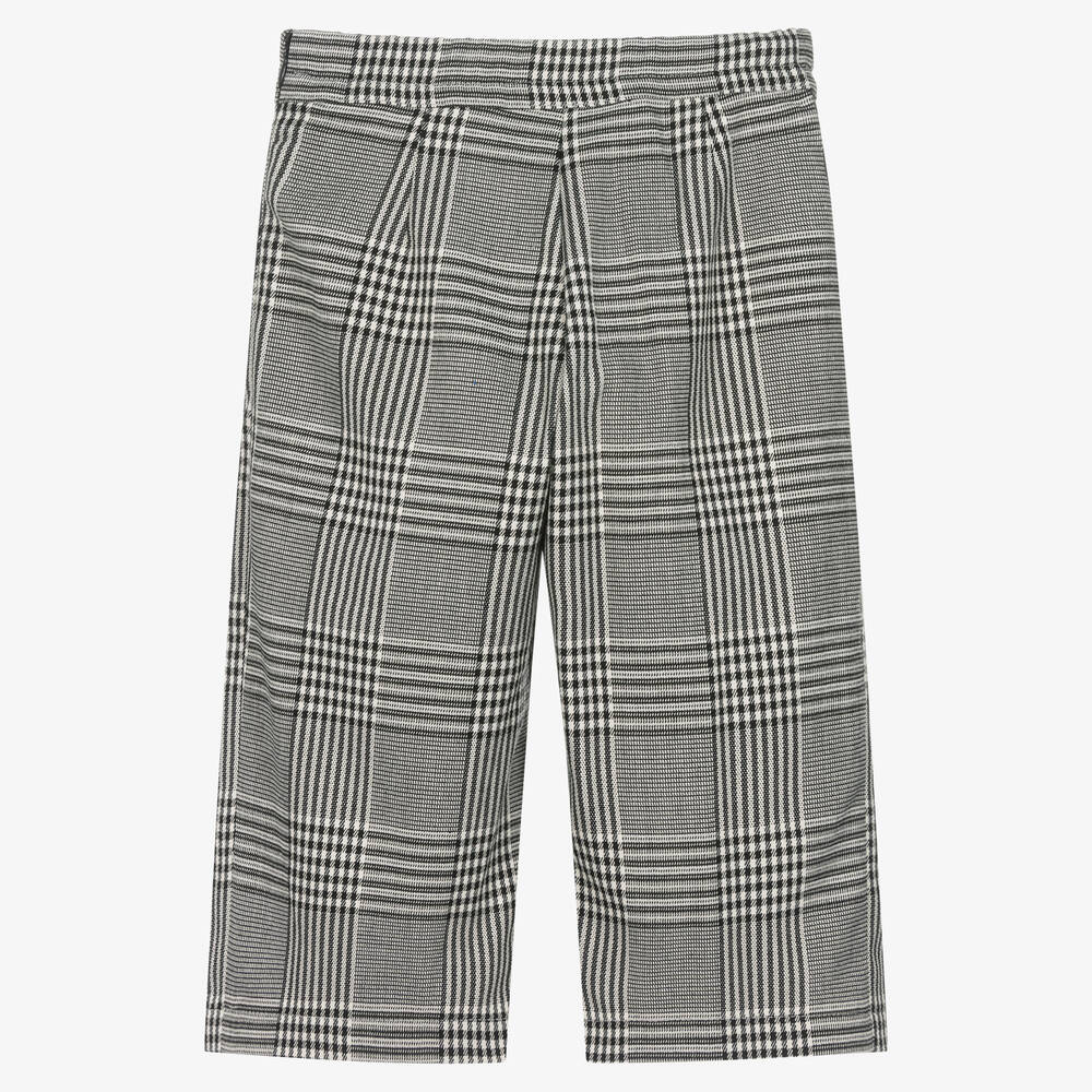 Lapin House-Girls Black & White Checked Trousers | Childrensalon Outlet