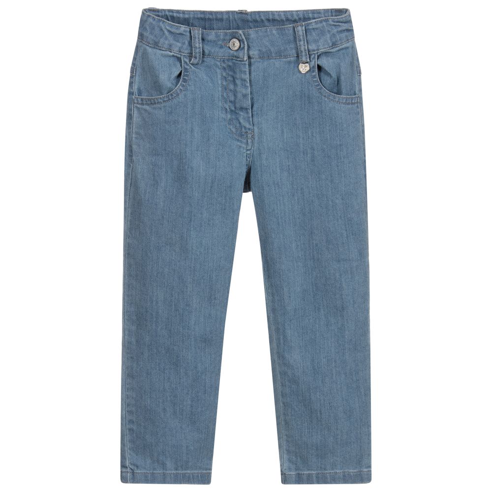 Lapin House - Blaue Jeans mit Schleifen (M) | Childrensalon