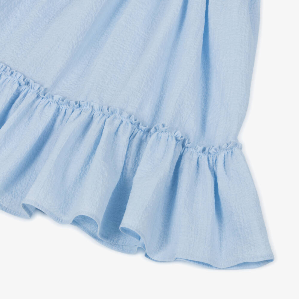 Lapin House-Платье из хлопка с синим бантом для девочек | Childrensalon Outlet