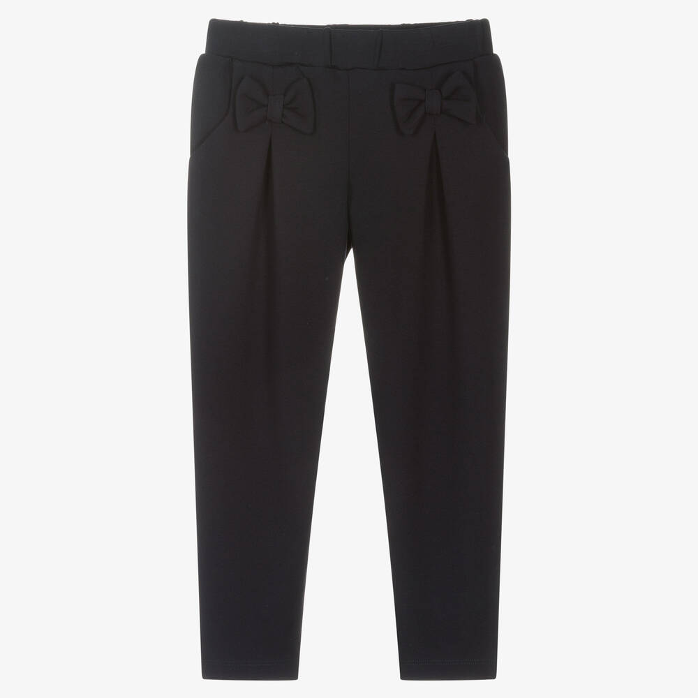 Lapin House-Girls Blue Bow Trousers | Childrensalon Outlet