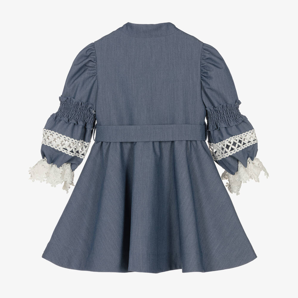 Lapin House-Girls Blue Chambray Shirt Dress | Childrensalon Outlet
