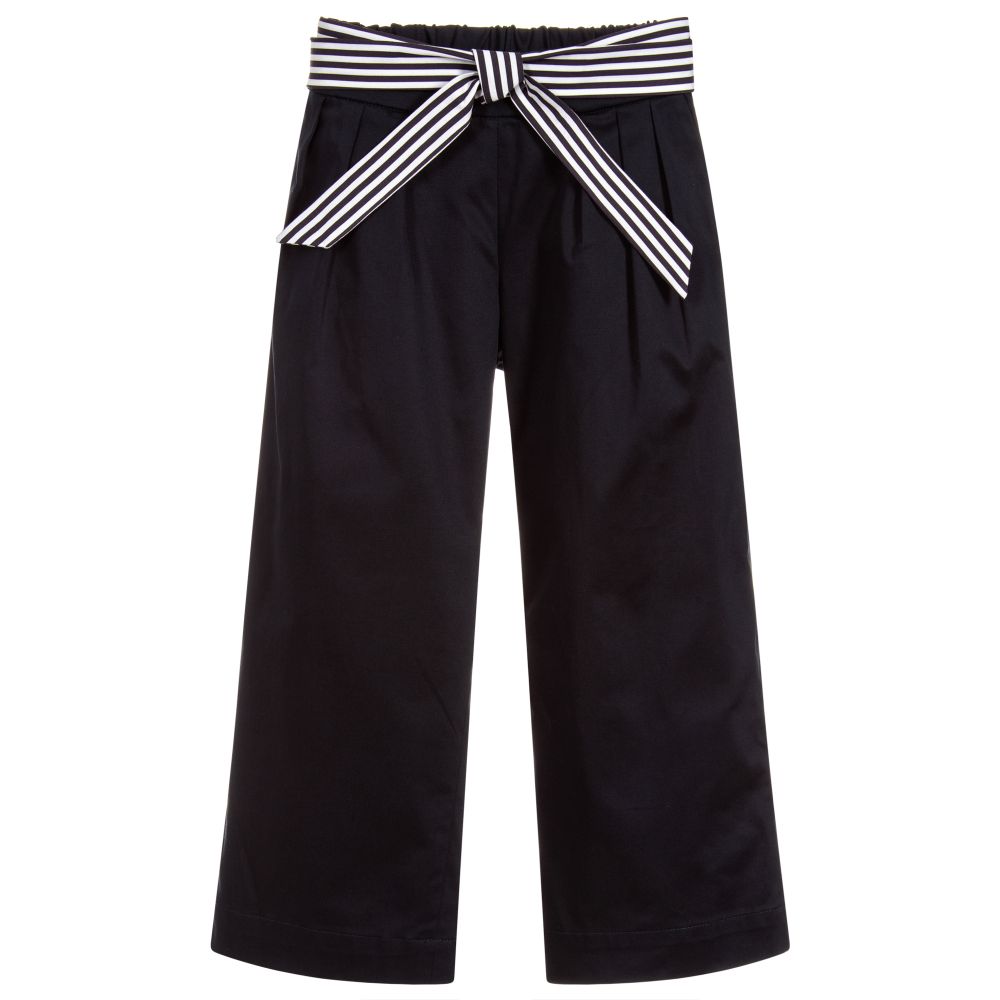 Lapin House - Girls Blue Cotton Culottes | Childrensalon