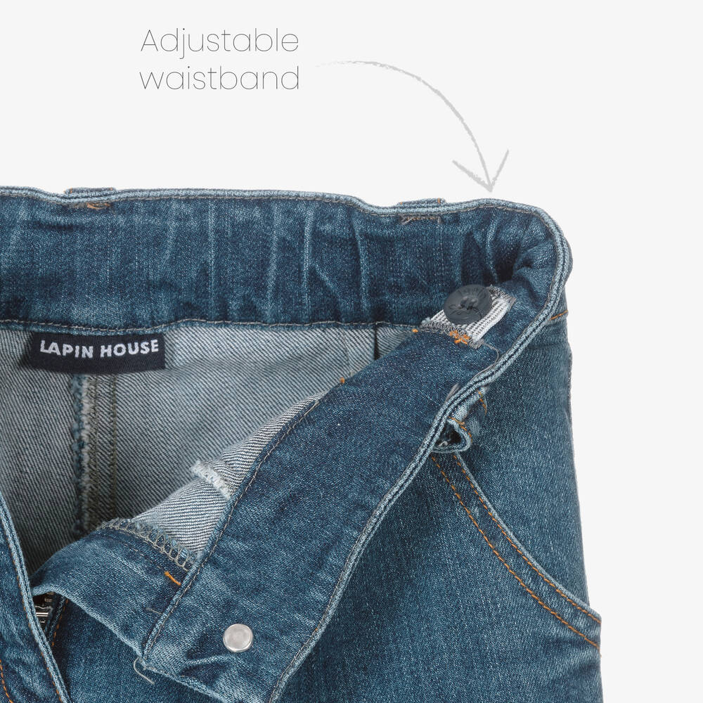 Lapin House-جينز قطن دنيم لون أزرق للبنات | Childrensalon Outlet