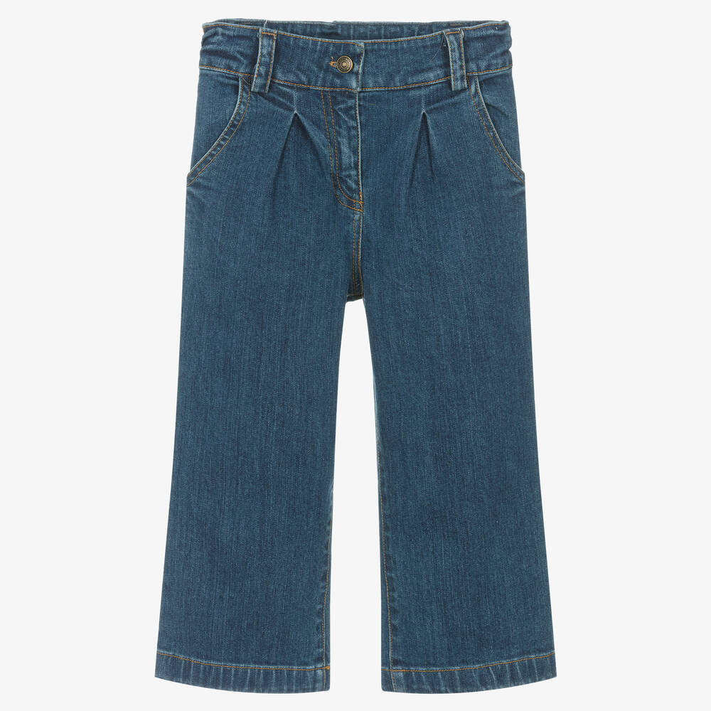 Lapin House-جينز قطن دنيم لون أزرق للبنات | Childrensalon Outlet