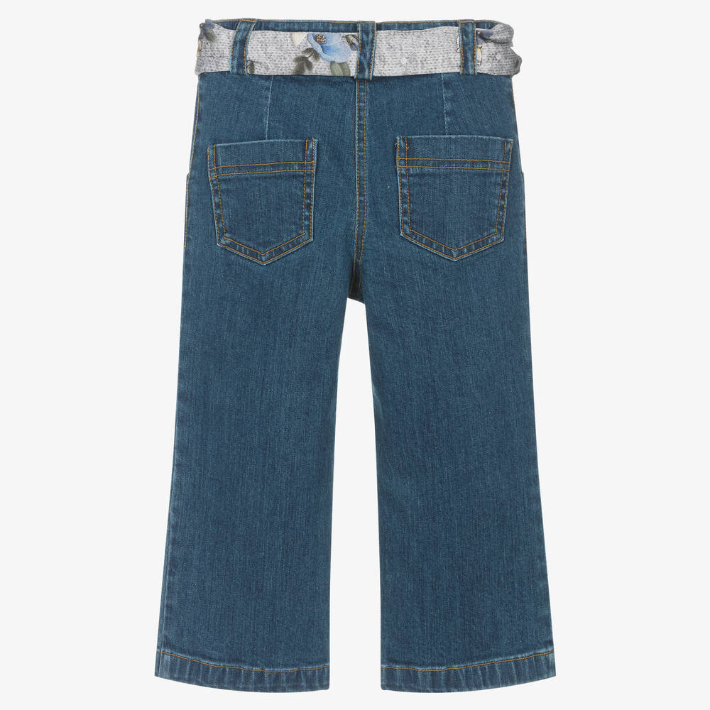 Lapin House-جينز قطن دنيم لون أزرق للبنات | Childrensalon Outlet
