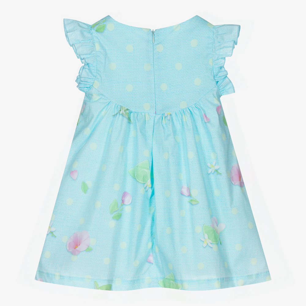 Lapin House-Girls Blue Cotton Dress Set | Childrensalon Outlet