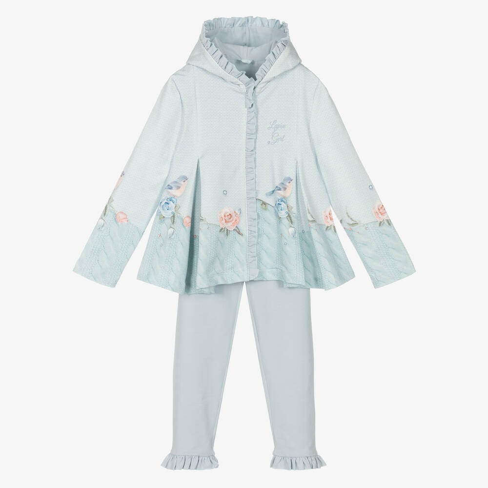 Lapin House-Girls Blue Cotton Leggings Set | Childrensalon Outlet