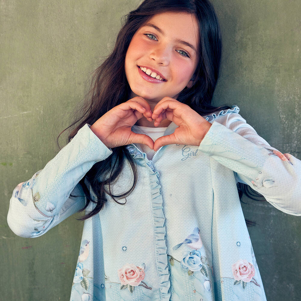 Lapin House-Girls Blue Cotton Leggings Set | Childrensalon Outlet