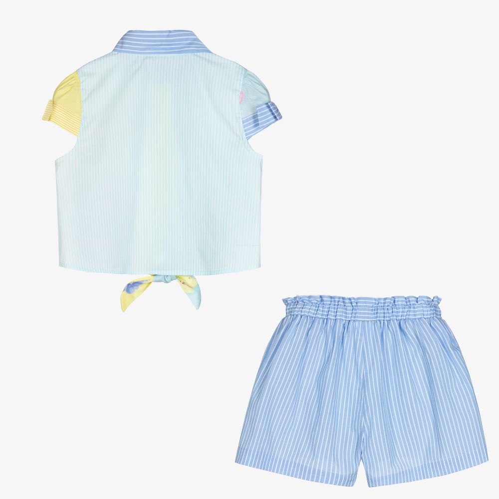 Lapin House-Топ и голубые шорты из хлопка для девочек | Childrensalon Outlet