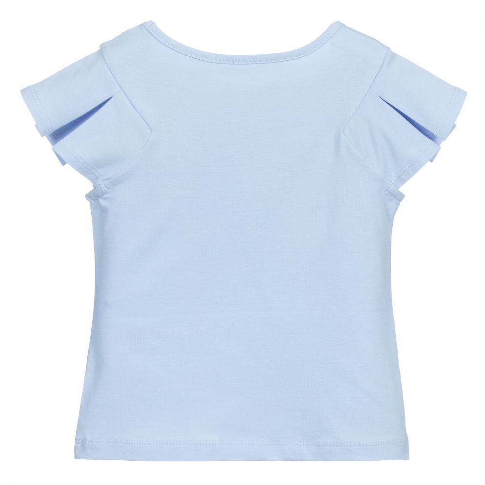 Lapin House-تيشيرت قطن جيرسي لون أزرق للبنات | Childrensalon Outlet