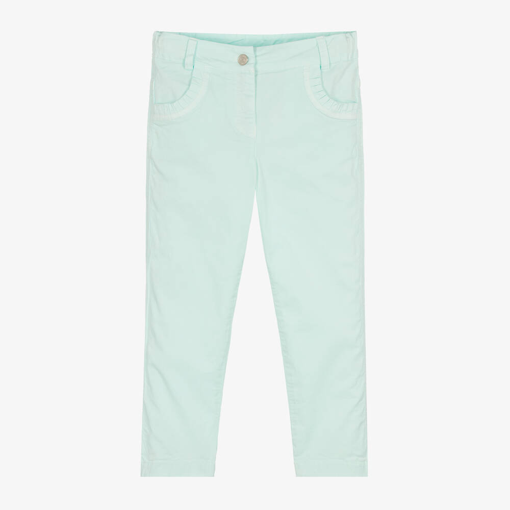 Lapin House - Girls Blue Cotton Trousers | Childrensalon