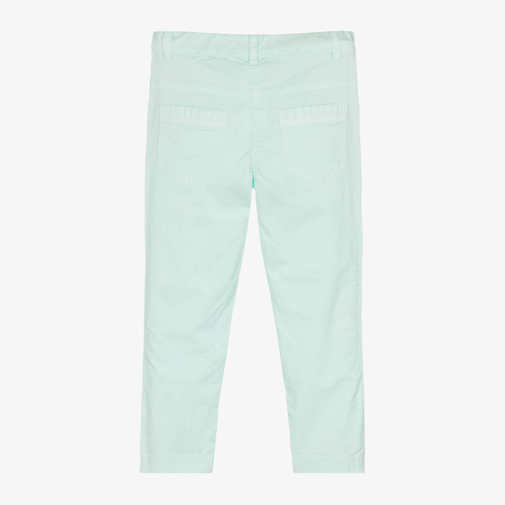 Lapin House-Girls Blue Cotton Trousers | Childrensalon Outlet