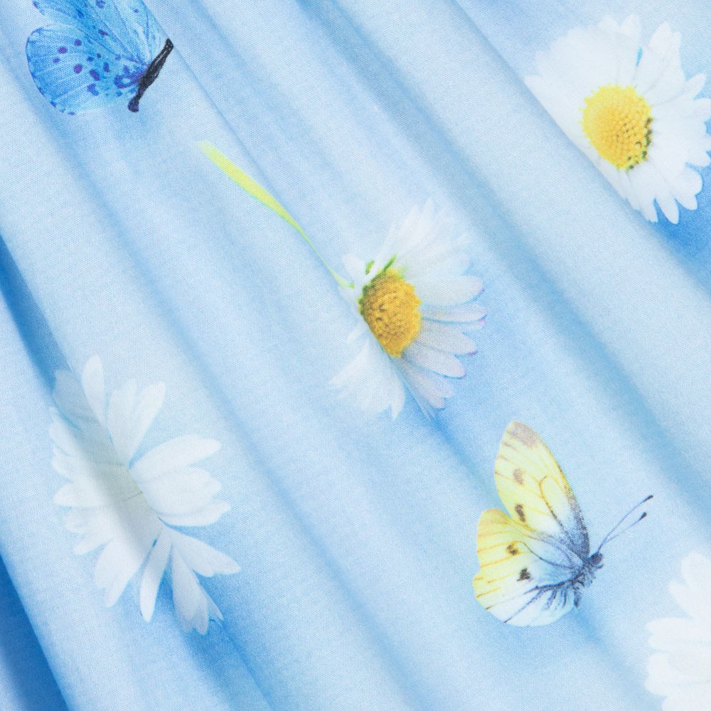 Lapin House-Girls Blue Daisy Cotton Dress | Childrensalon Outlet