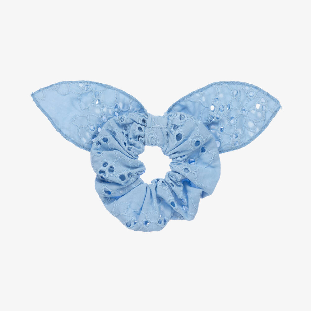 Lapin House-Girls Blue Embroidered Scrunchie | Childrensalon Outlet